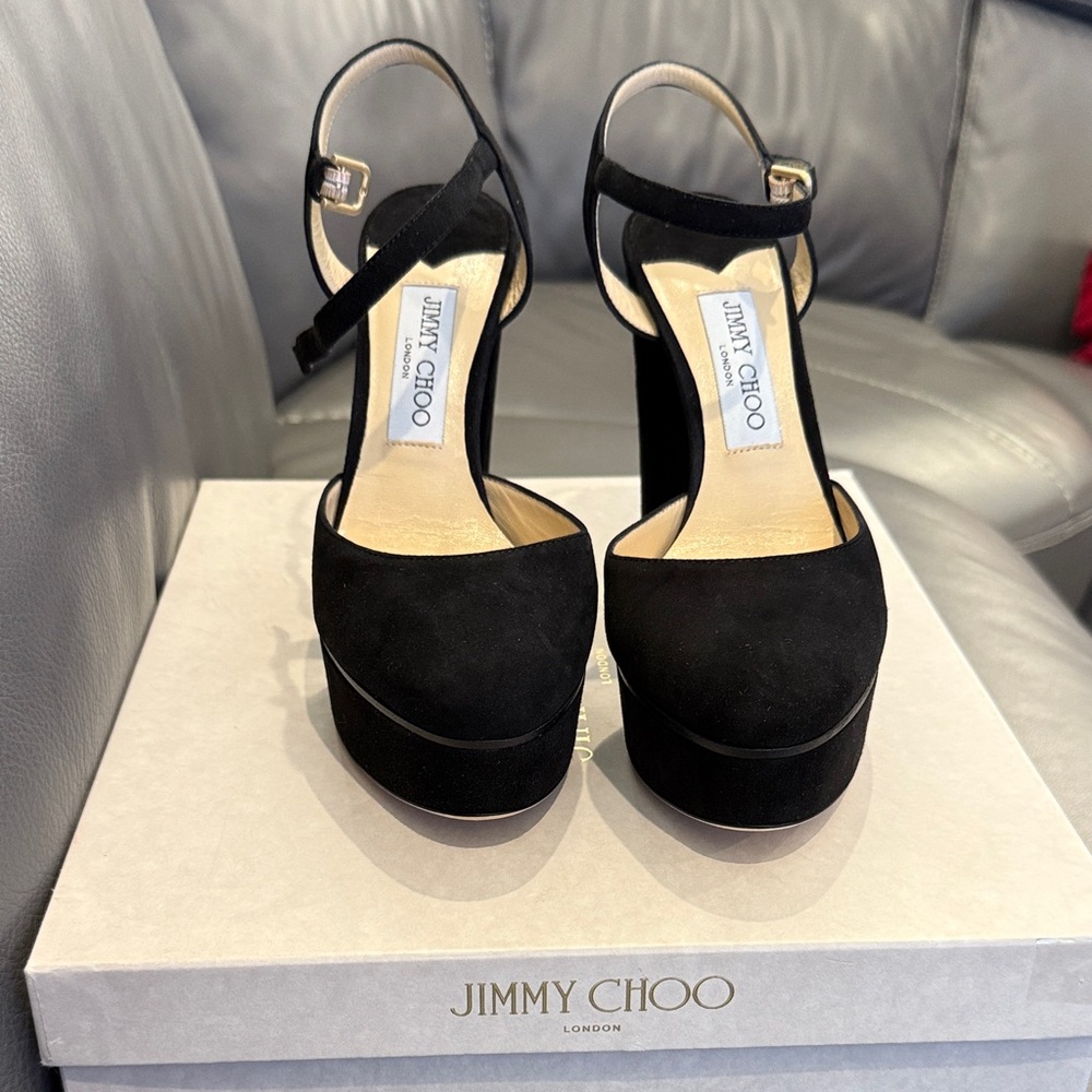 Jimmy Choo Black Platform Heels